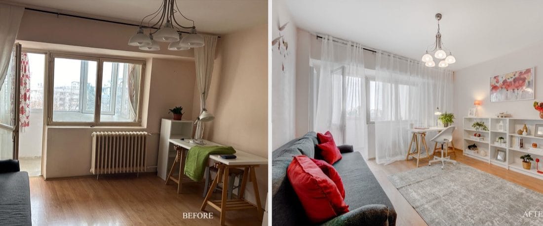 Home Staging pentru o garsonieră de 27 mp în București: vândută în 14 zile